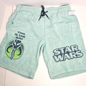 Star Wars Mens Small Graphic Jogger  Shorts W Pockets